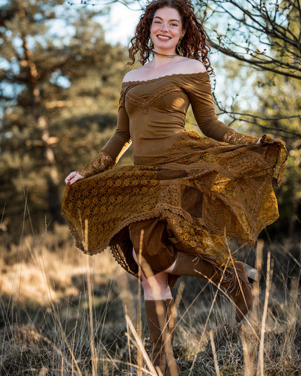 Morgana Boho Jurk Licht/ Medium bruin