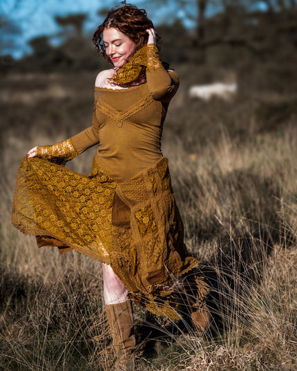 Morgana Boho Jurk Licht/ Medium bruin