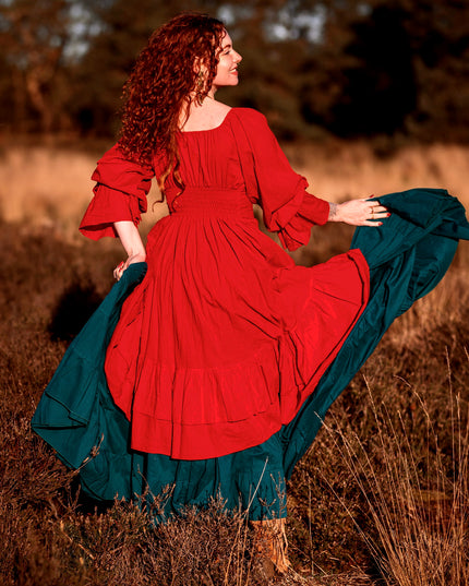 Midi Vaiana Dress Knalrood