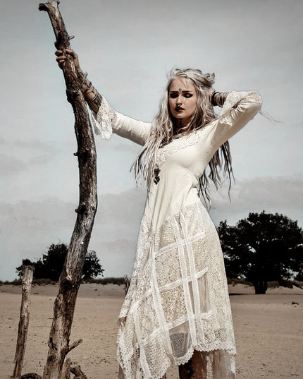 Morgana Boho Dress Off White