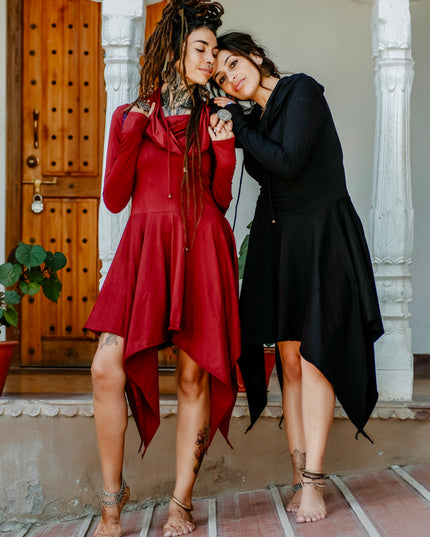 Elven Pixie Dress Marroon Rood