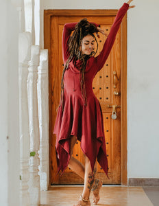 Elven Pixie Dress Marroon Rood