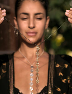 Chakra Halskette Silber Farbe