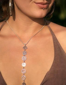 Chakra Halskette Silber Farbe
