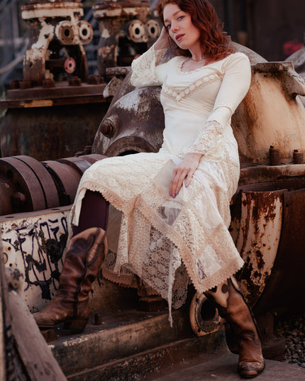 Morgana Boho Dress Off White