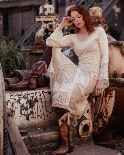 Morgana Boho Dress Off White