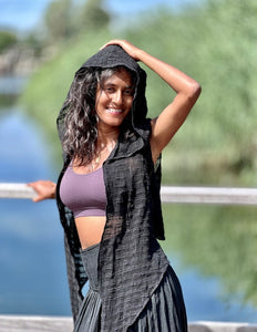 Rhea Boho Strickjacke Schwarz