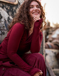 Astarte Top Bambus/Baumwolle Kastanienbraun Rot