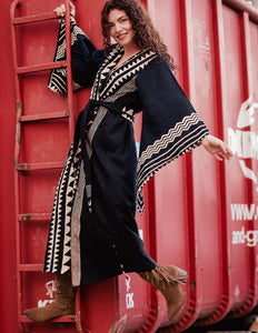 Kimono Jurk Zahara Zwart
