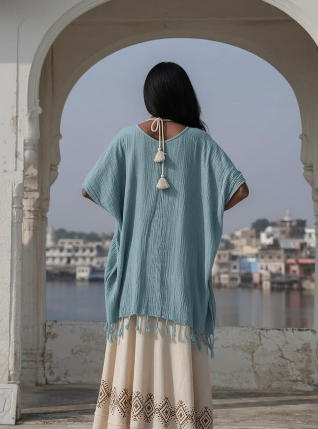 Desert Breeze poncho Old Pink