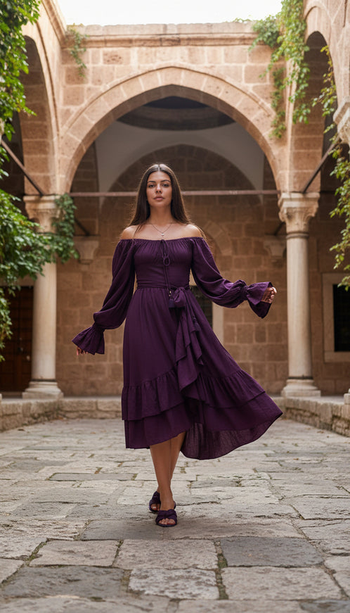 Midi Vaiana Dress Paars