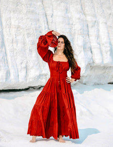 Vaiana Dress Knalrood