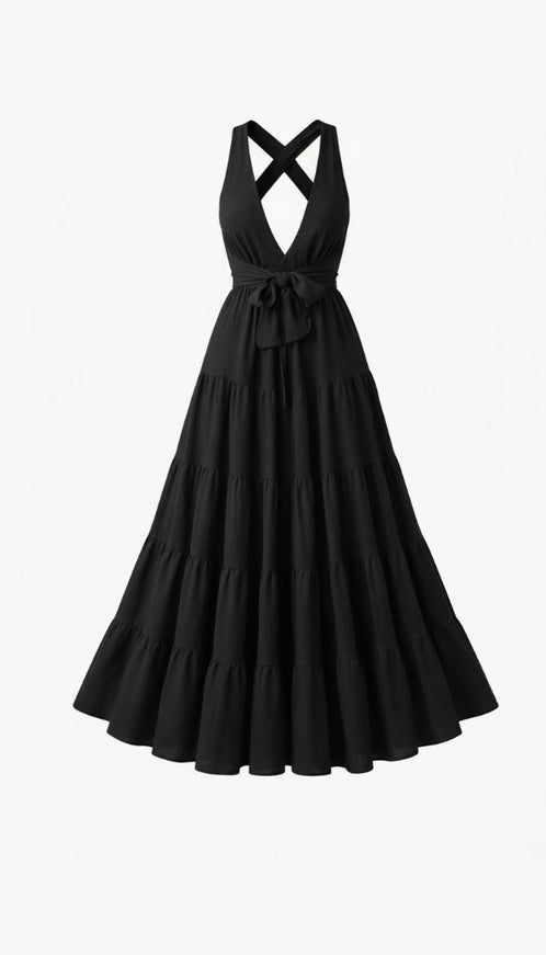 Durga - de ultieme zomerjurk Zwart