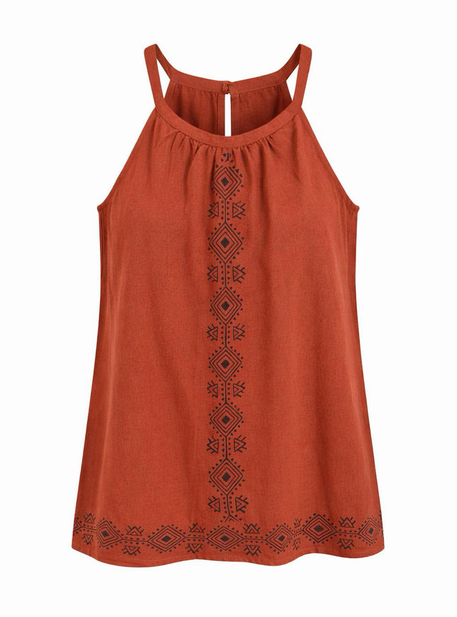 Earth Song lange zomertop Warm Terracotta