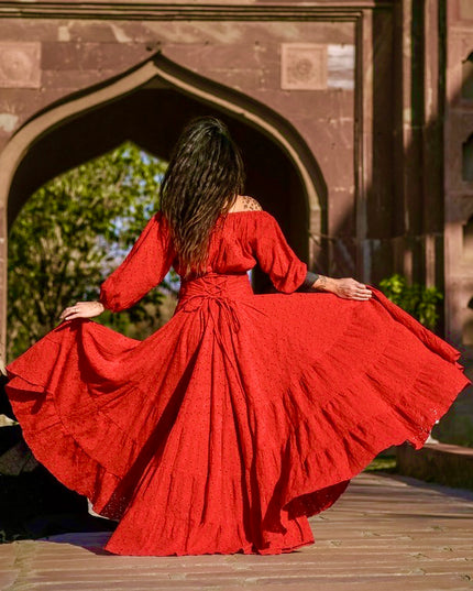 Dream Dress Rood Broderie