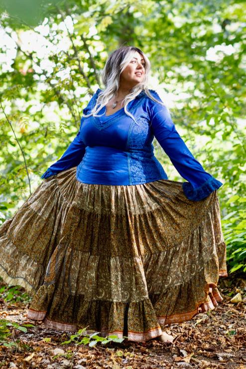 Elven Hoodie Top Korenblauw