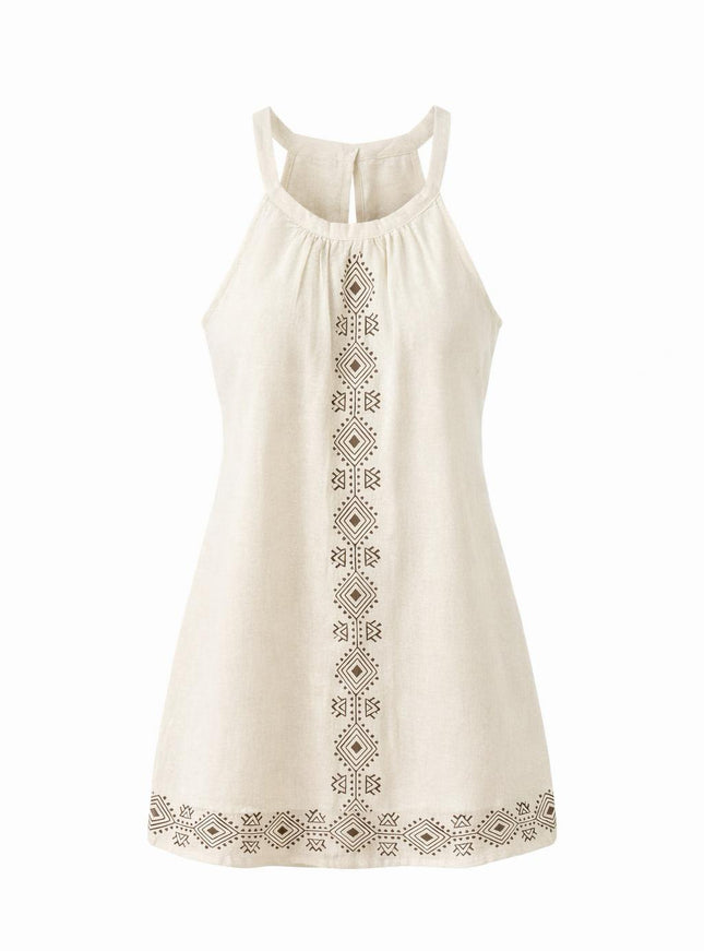 Earth Song lange zomertop Gebroken Wit