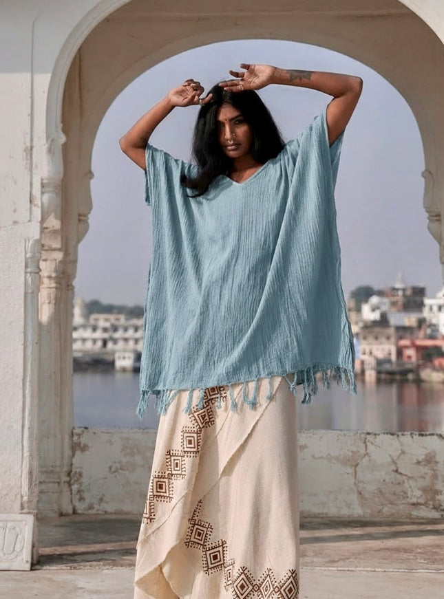 Desert Breeze poncho Old Pink