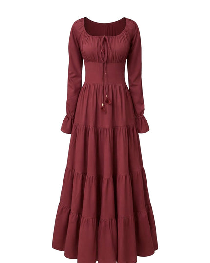 Vaiana Langes Kleid Burgund 