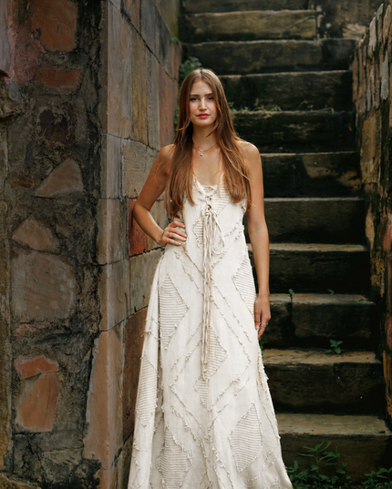 Ancient Whispers Summer Dress Dark Green