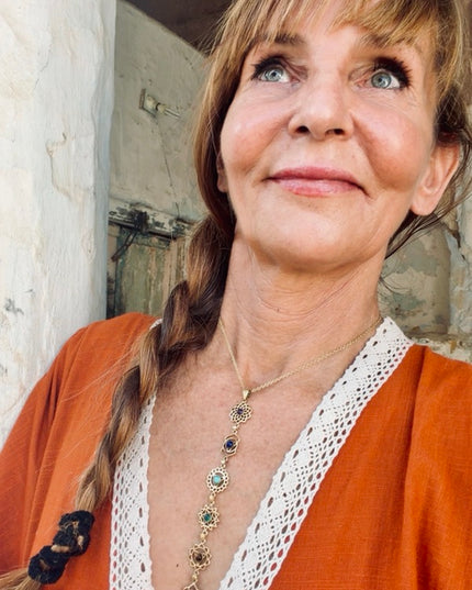 Chakra ketting met stenen – handgemaakt in India