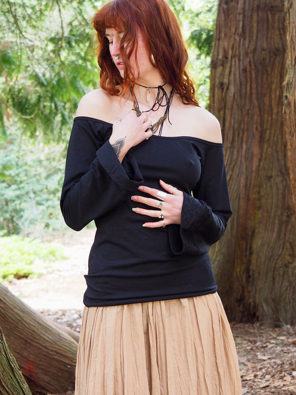 Devi Boho top Zwart