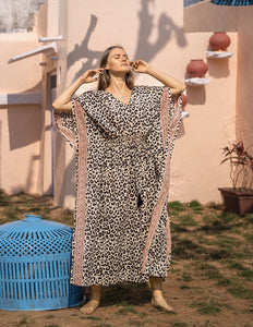 Kaftan lang zwarte panter