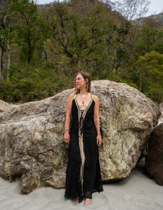 Dewi Dress - Bohemian Jurk Donkerbruin