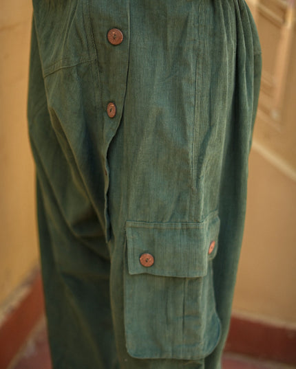 Harem broek Ribcord Groen