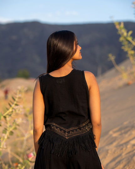 Celestial Nomad Top Schwarz 
