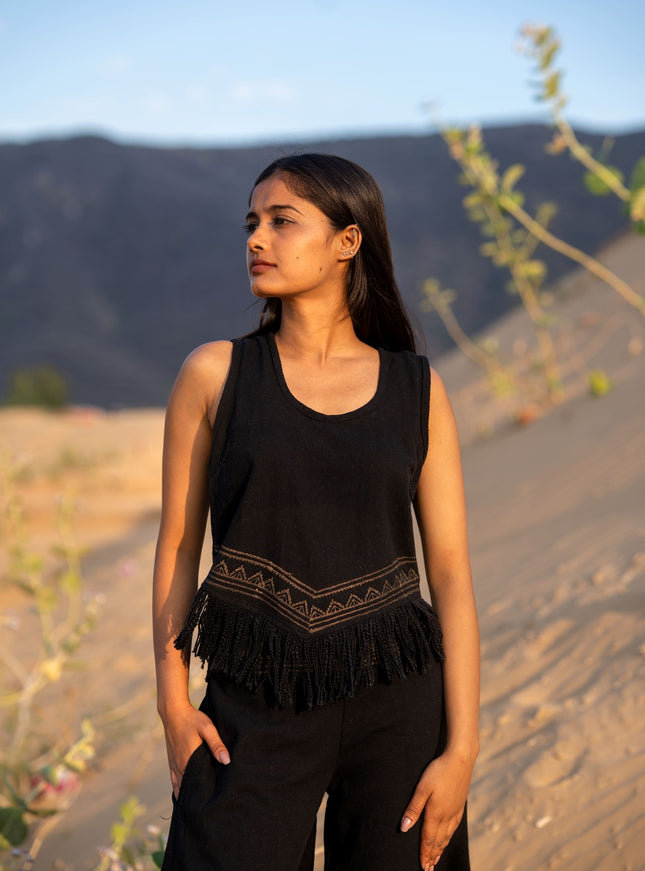 Celestial Nomad Top Zwart
