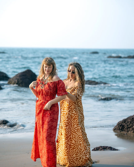 Selene Zomerjurk - Bohemian Maxi Jurk Rood