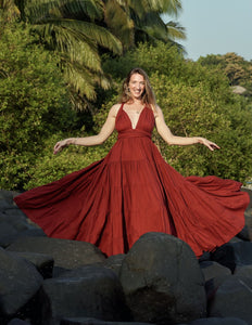 Durga - de ultieme zomerjurk Warm rood