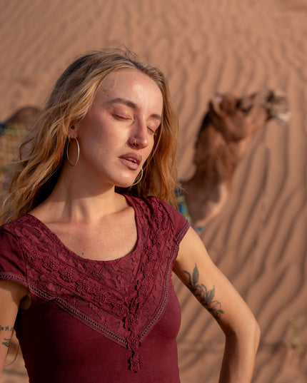 Ysolde jurk Marroon rood