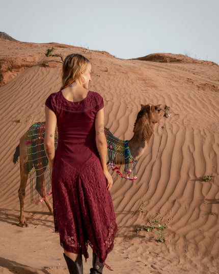 Ysolde jurk Marroon rood