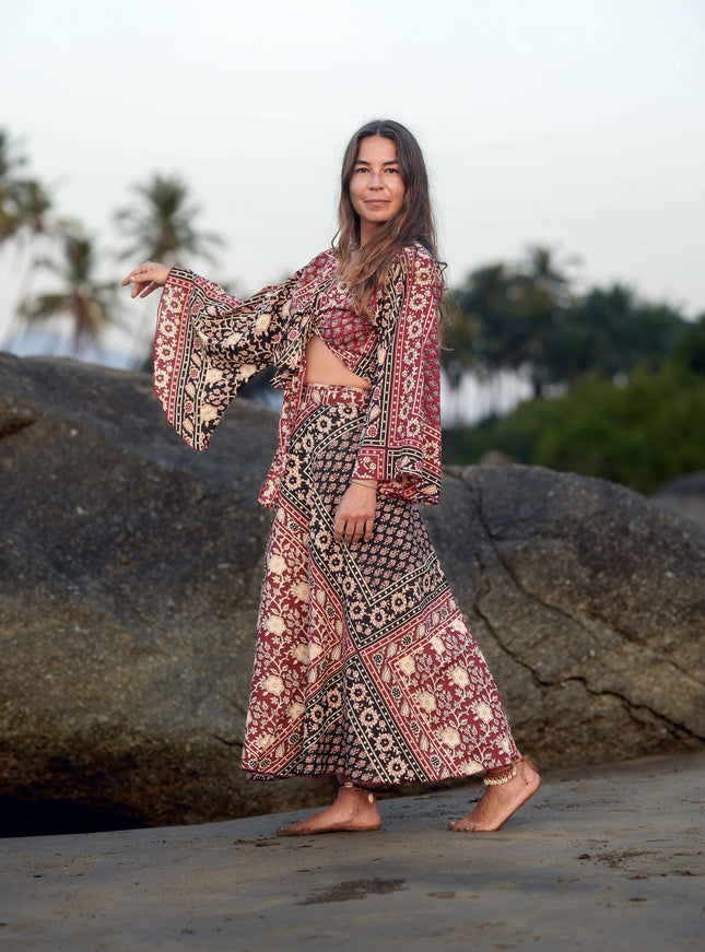 Mystic Mesa Wrap Skirt Black