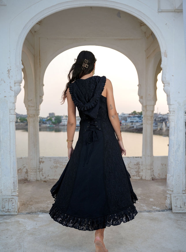 Boho Festival jurk Zwart