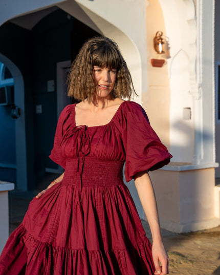 Vaimagic Midi jurk Burgundy