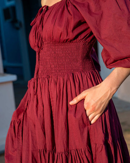 Vaimagic Midi jurk Burgundy