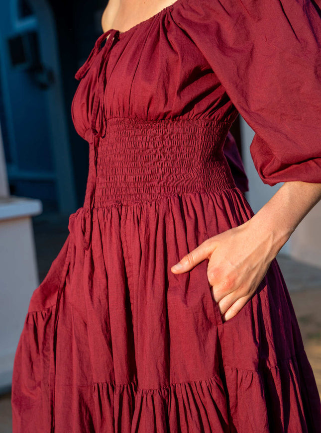 Vaimagic Midi jurk Burgundy
