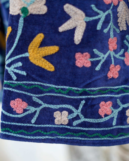 Velvet Suzani Jacket Donkerblauw