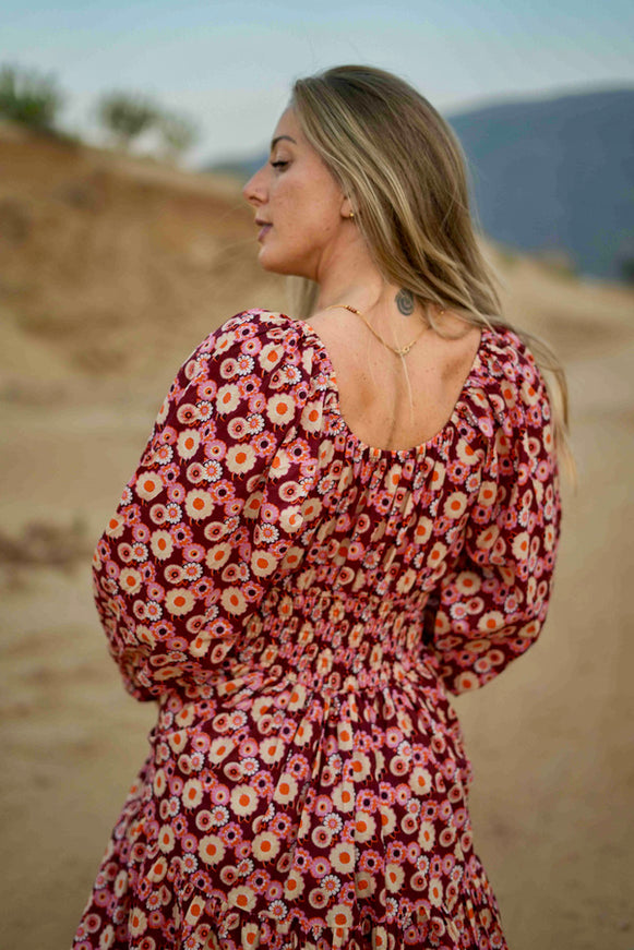 Vaiana Lange Jurk Print Rood