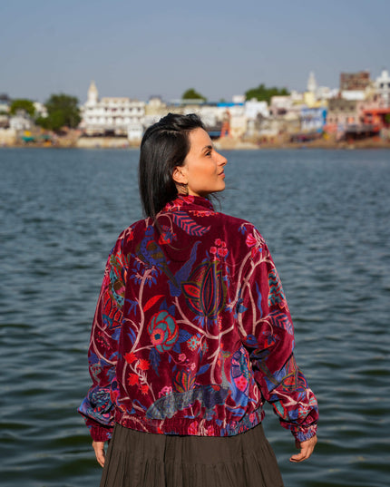 Velvet Rebel Jas Marroon Rood