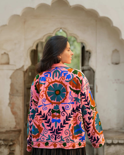 Velvet Suzani Jacket Roze