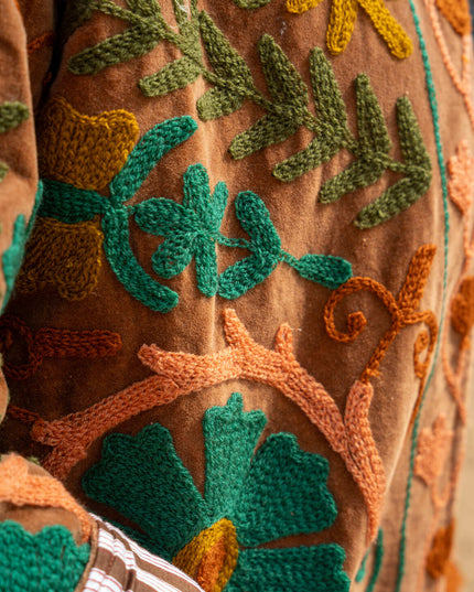 Velvet Suzani Jacket Oker