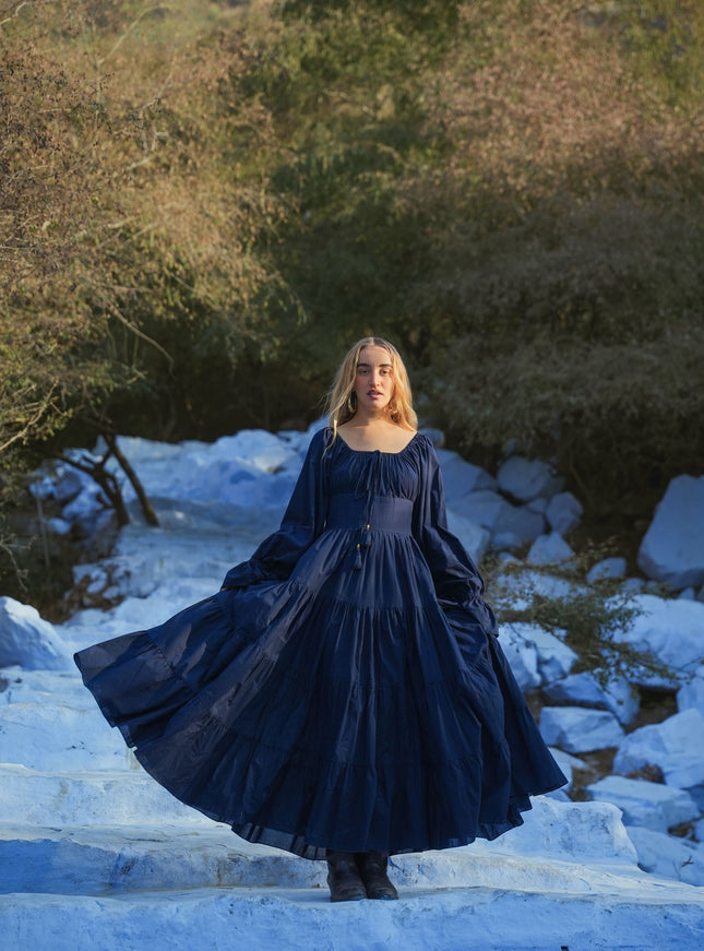 Vaiana Lange Jurk Marine