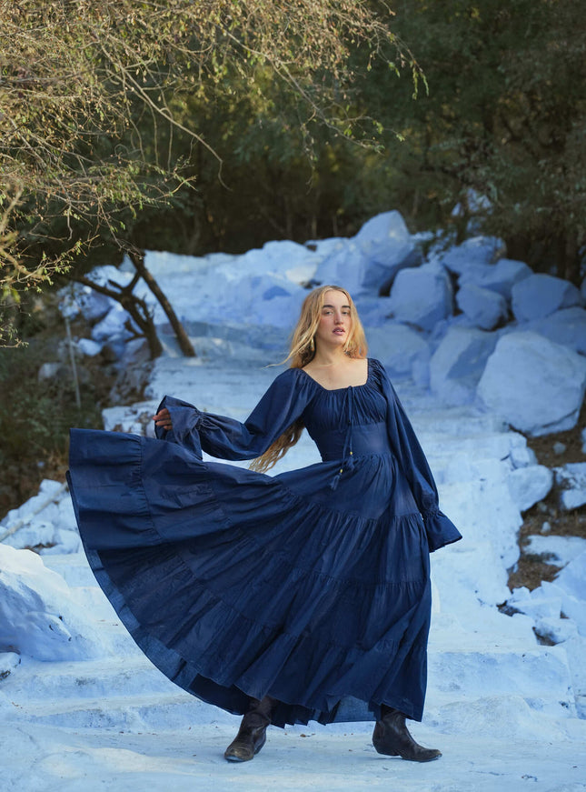 Vaiana Lange Jurk Marine