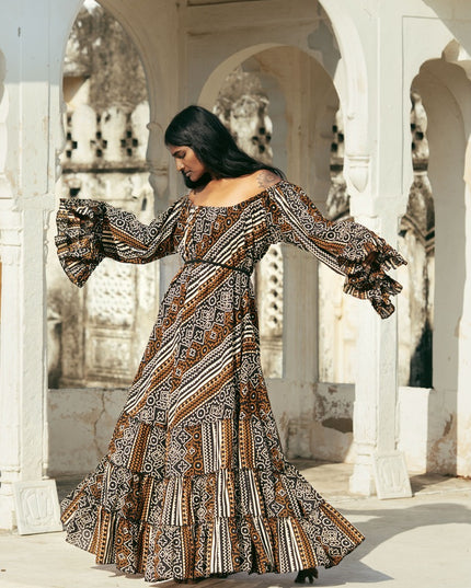 Lilith bohemian lange jurk