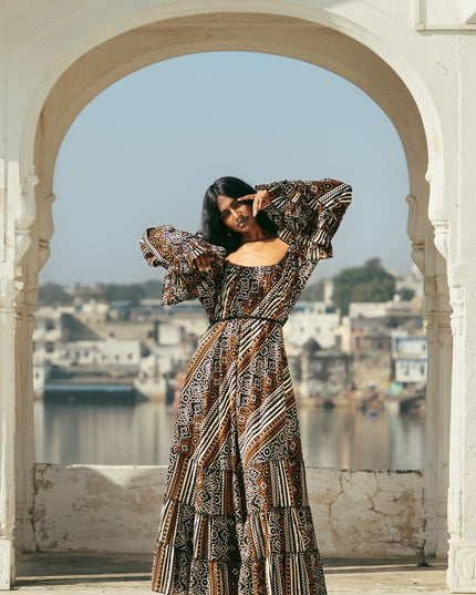 Lilith bohemian lange jurk