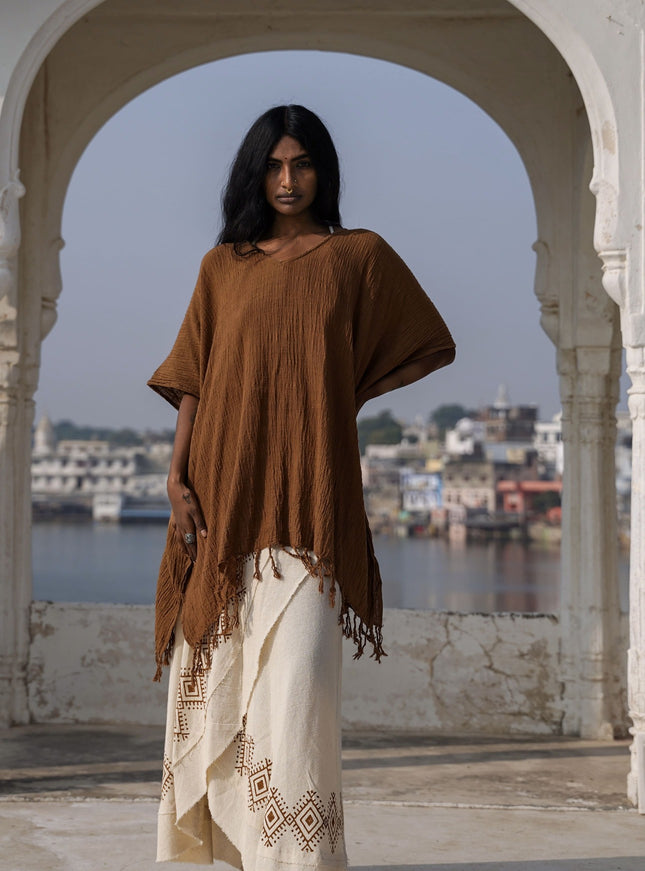 Desert Breeze poncho Lichtbruin